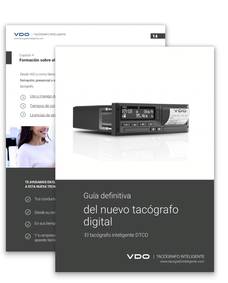 Portada provisional de la guía de uso y manejo del tacógrafo inteligente DTCO 4.1
