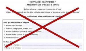 certificado actividades tacografo