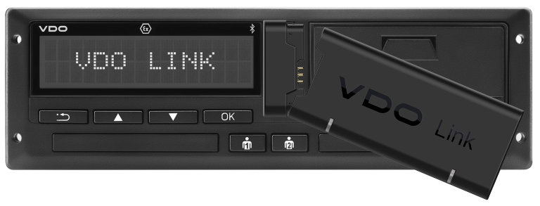 Tacógrafo VDO con el dispositivo VDO Link conectado