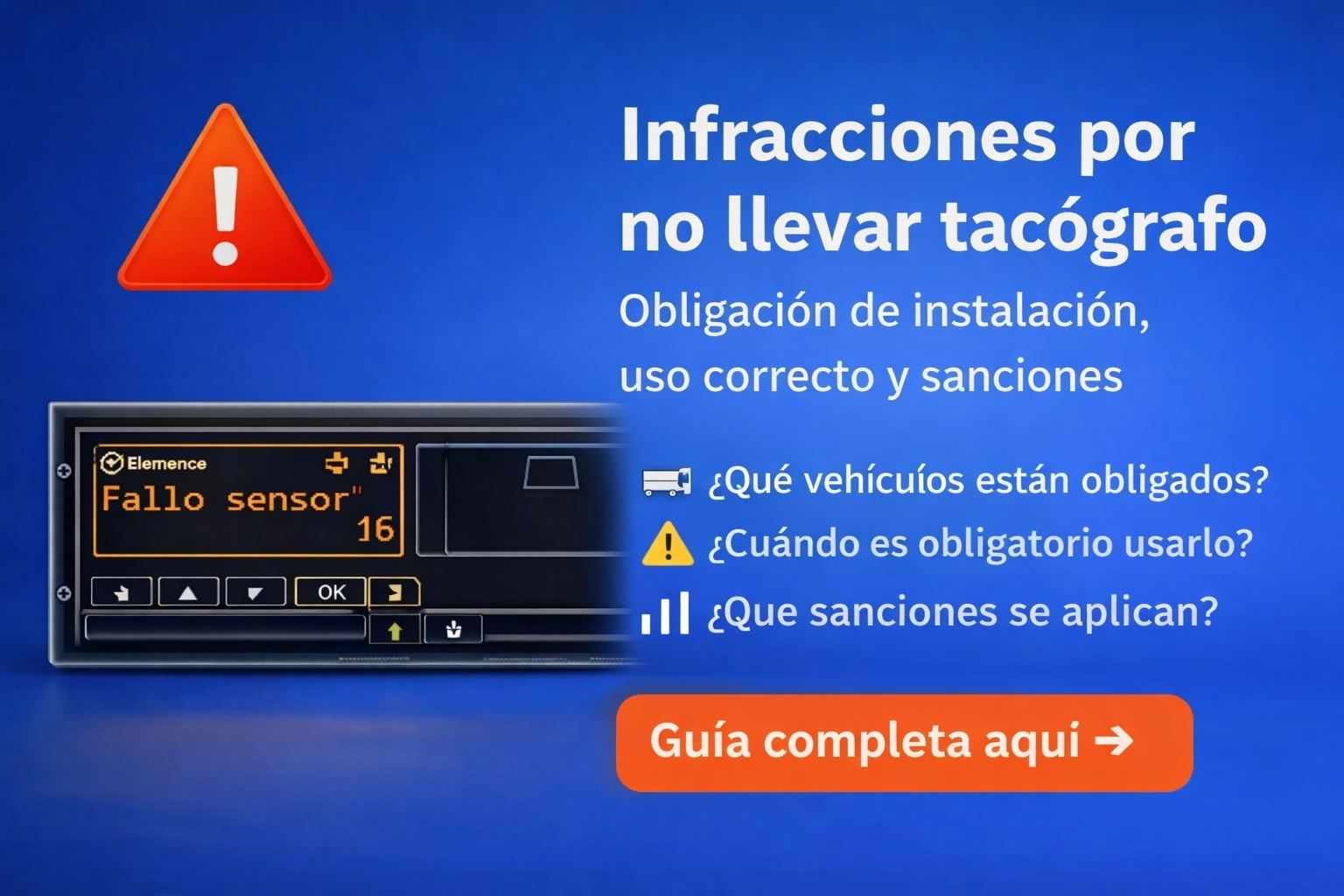 qué tacógrafo debo llevar