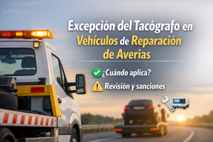 vehículos de reparacionesy Tacógrafo: excepciones