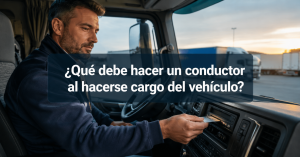 Conductor vehículo entradas manuales tacógrafo