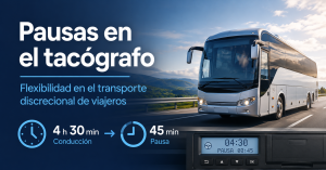 pausas tacógrafo transporte discrecional