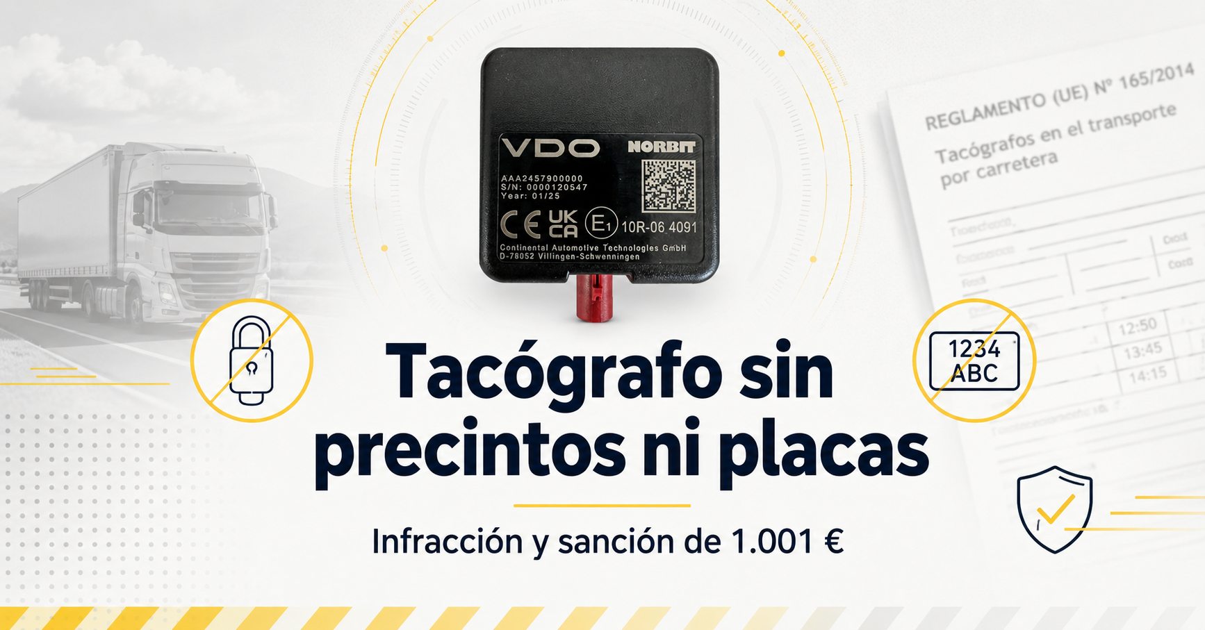Tacógrafo sin precintos