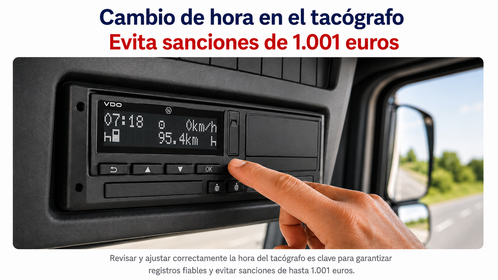 cambio de hora tacógrafo