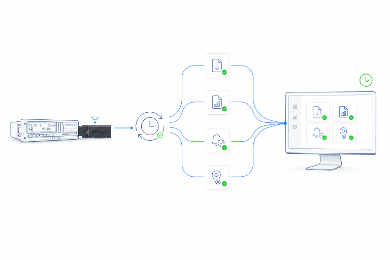 VDO LINK automatiza descargas, geolocalización, disponibilidad e informes para ahorrar tiempo