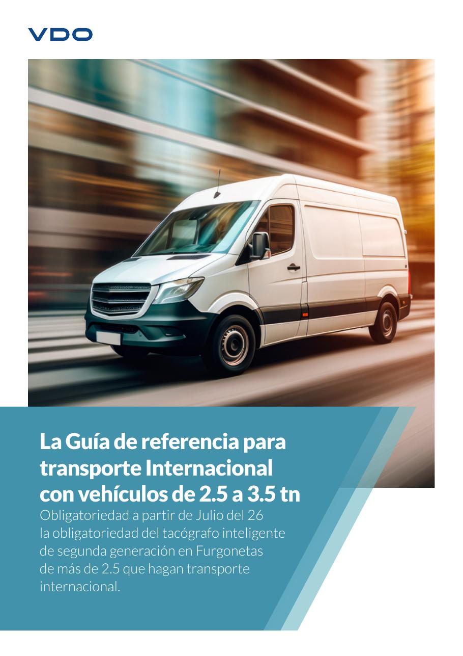 Portada de la guía del tacógrafo para furgonetas de 2,5 a 3,5 toneladas