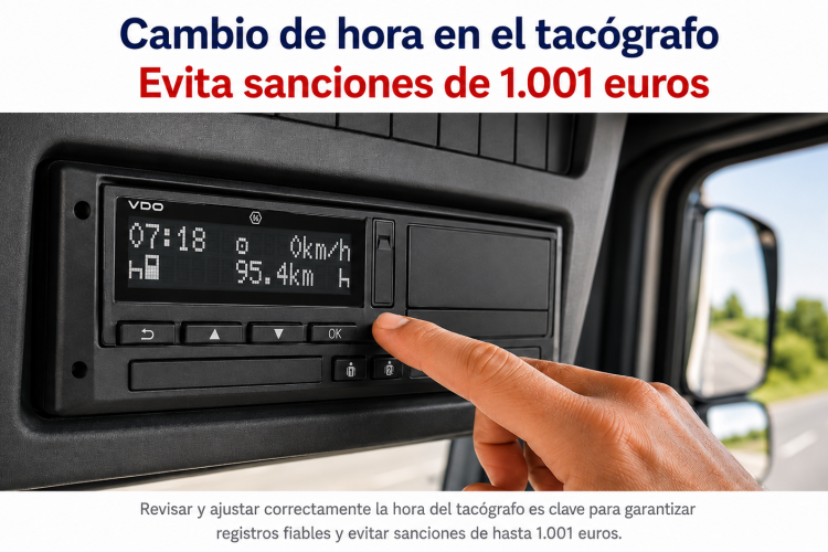 cambio de hora tacógrafo