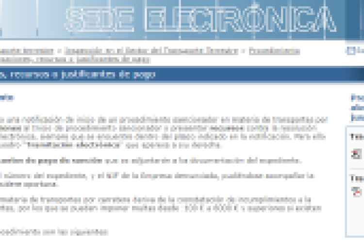tramites electronicos transporte