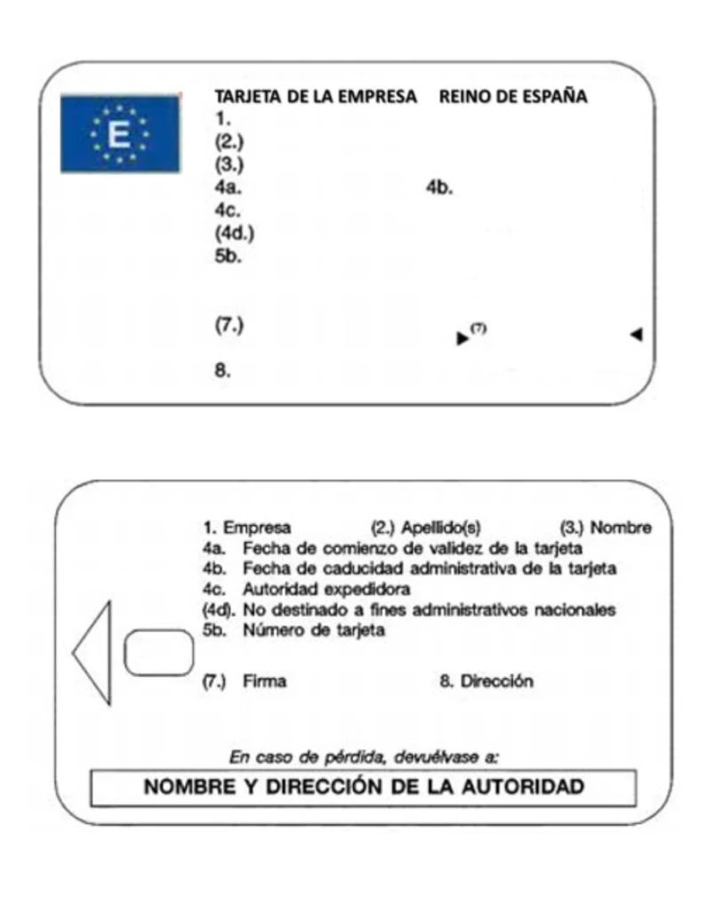 tarjeta de empresa tacografo