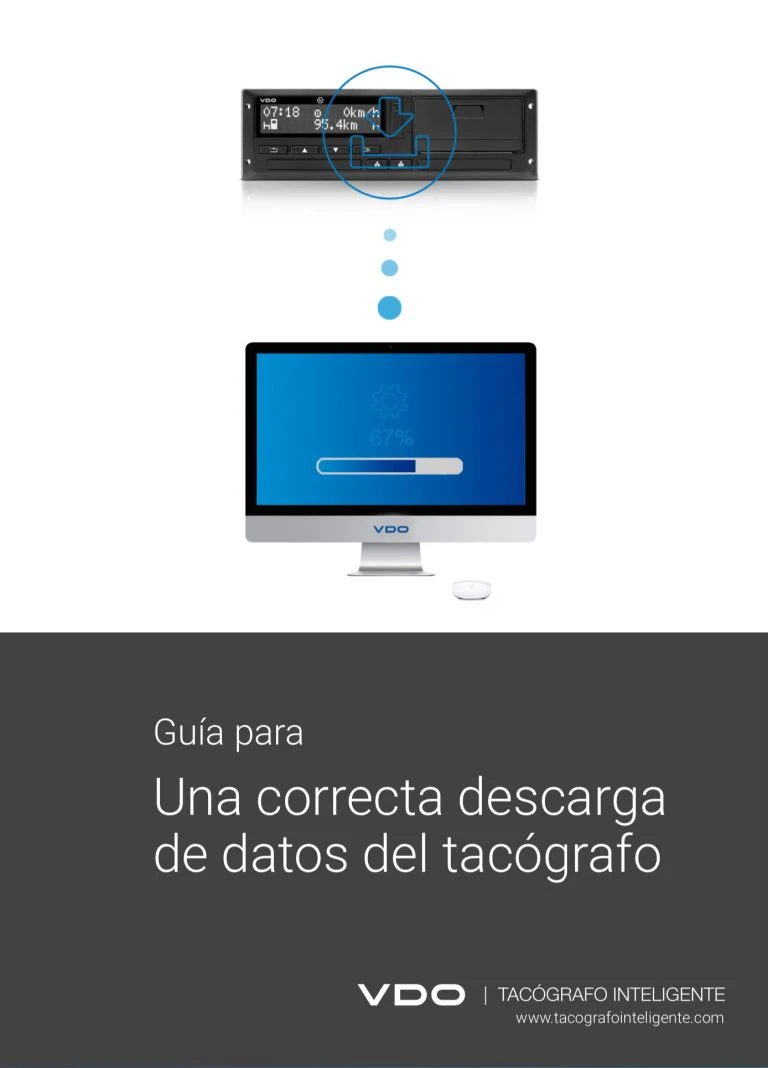 Portada de la guía de descarga de datos del tacógrafo