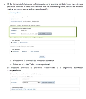 comunidad autonoma renovacion tarjeta tacografo