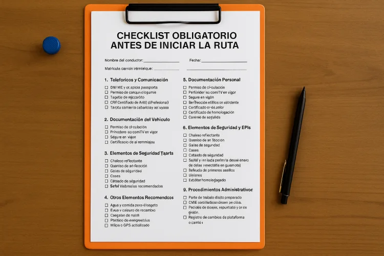 Manual del conductor checklist viajes