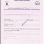 certificado de conductor