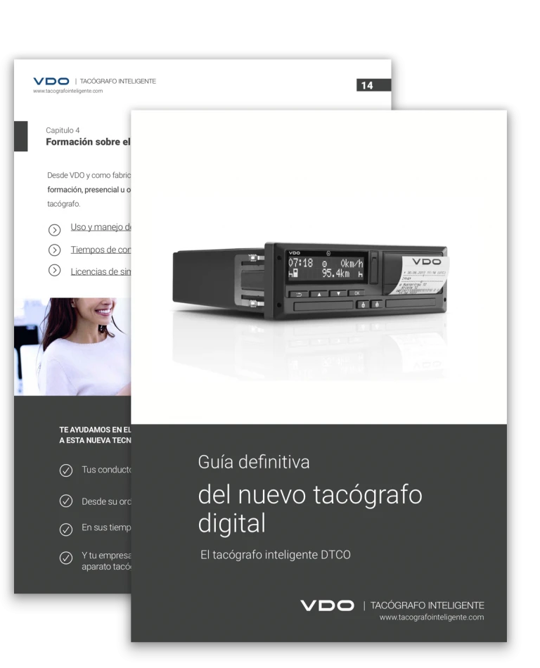 Portada de la guía de uso y manejo del tacógrafo inteligente DTCO 4.1