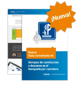 Portada de la guía comentada de tiempos de conducción y descanso