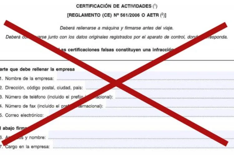 certificado actividades tacografo