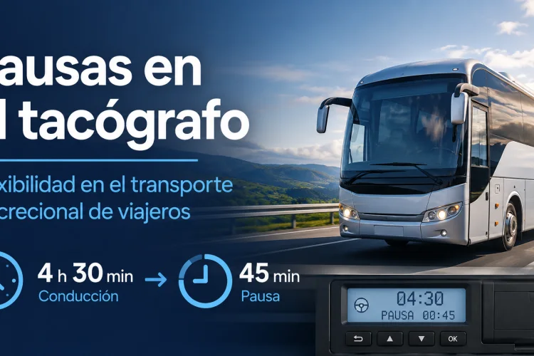 pausas tacógrafo transporte discrecional