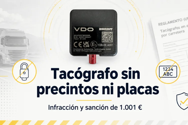 Tacógrafo sin precintos