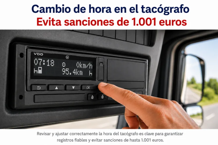 cambio de hora tacógrafo